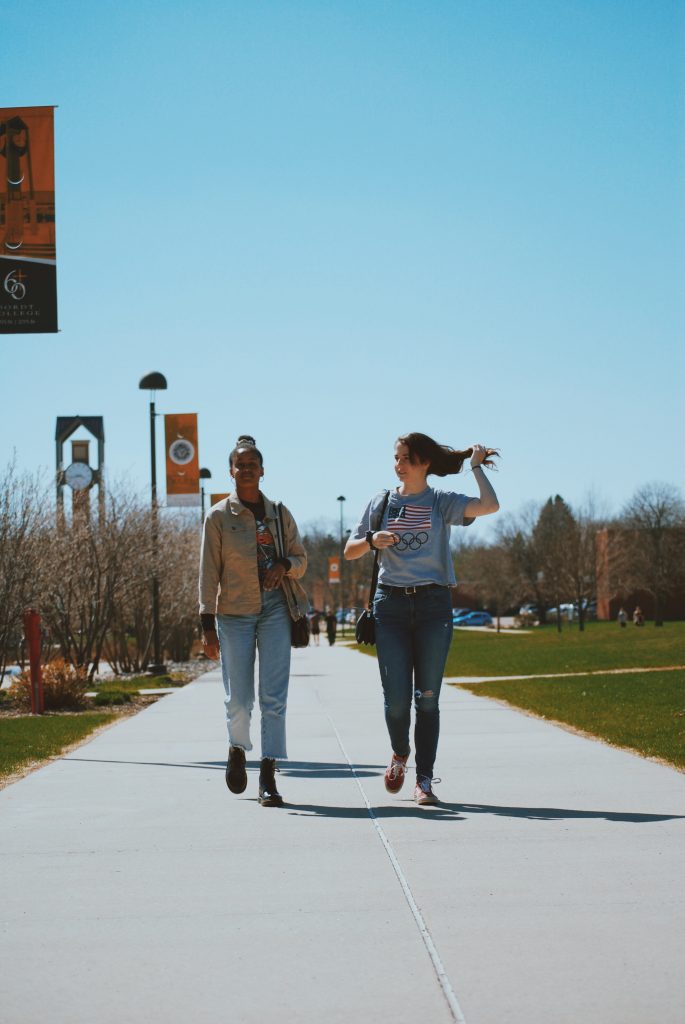 Walking on College Campus